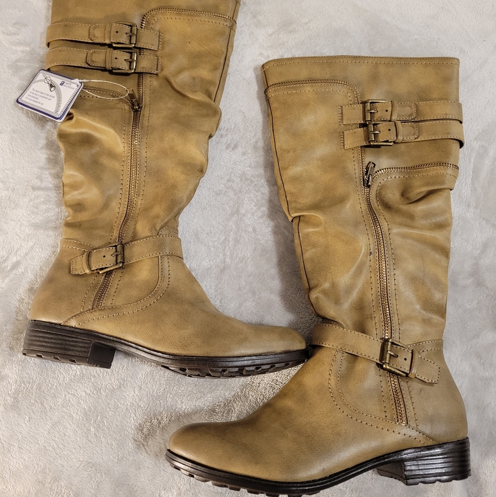 Women's Tan Knee-High Boots